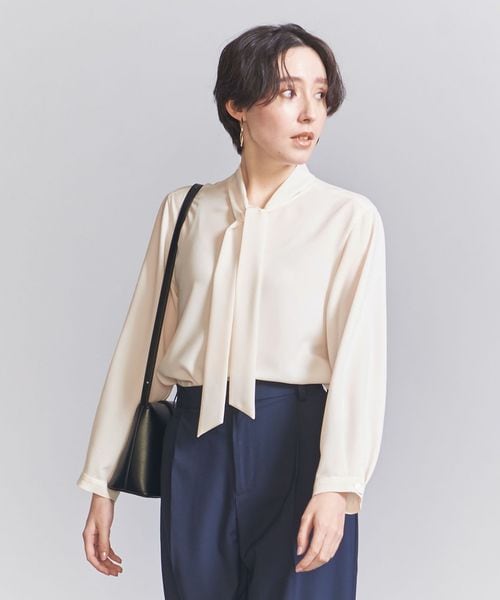 ジョーゼット タイ ブラウス