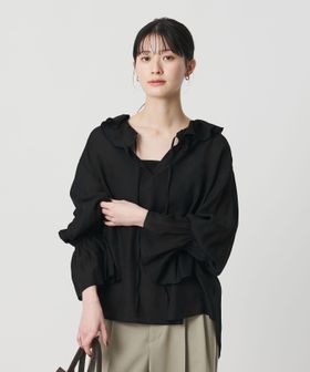 ラッフル スキッパーブラウス
