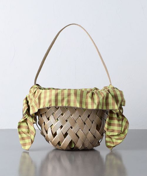 LUDLOW＞ギンガム バスケットバッグ