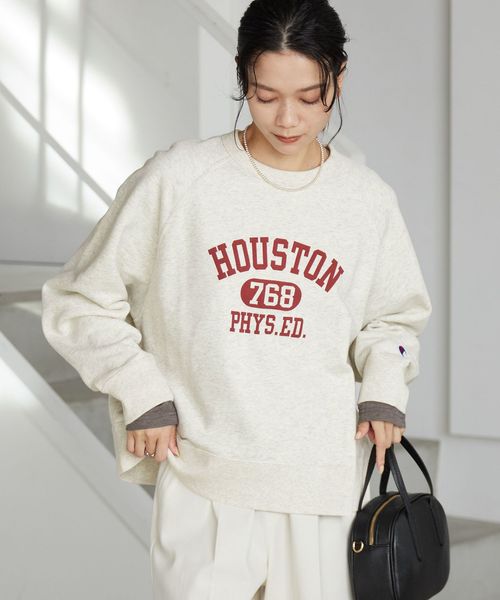 別注】＜Champion＞プリント スウェット プルオーバー