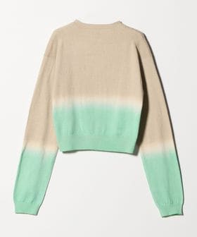 6(ROKU)＞コットン ウール グラデーション ダイ カーディガン