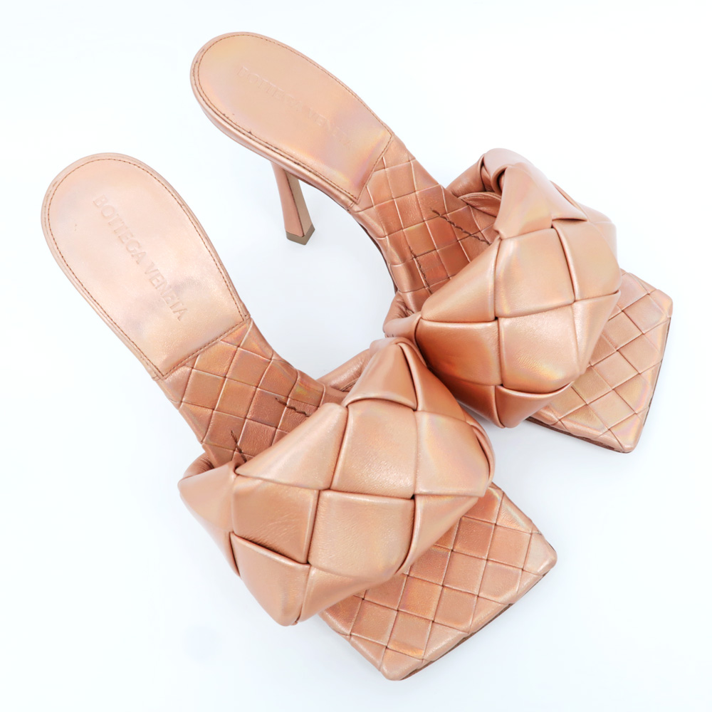 名東】【BOTTEGA VENETA】ボッテガ ヴェネタ リド ミュール メタリック