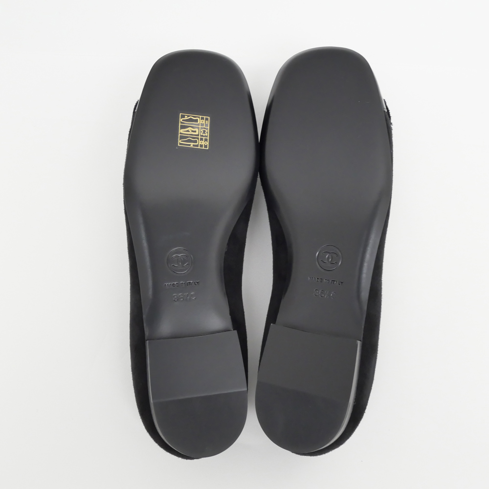 名東】【CHANEL】シャネル バレリーナ フラットシューズ カメリア