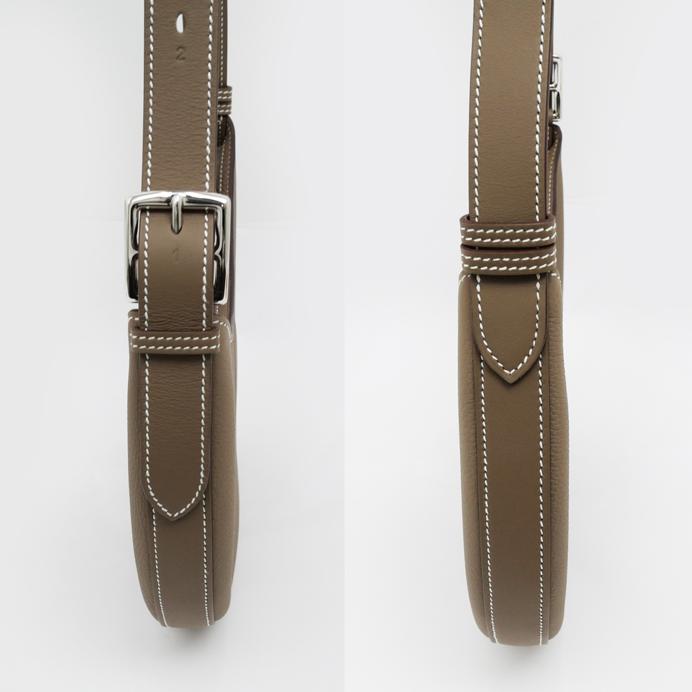 名東】【HERMES】エルメス プティ アルソン エトゥープ シルバー金具