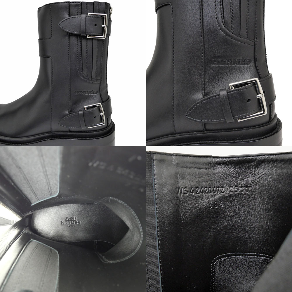 名東】【HERMES】エルメス ショートブーツ ジェイミー サイズ38 1/2