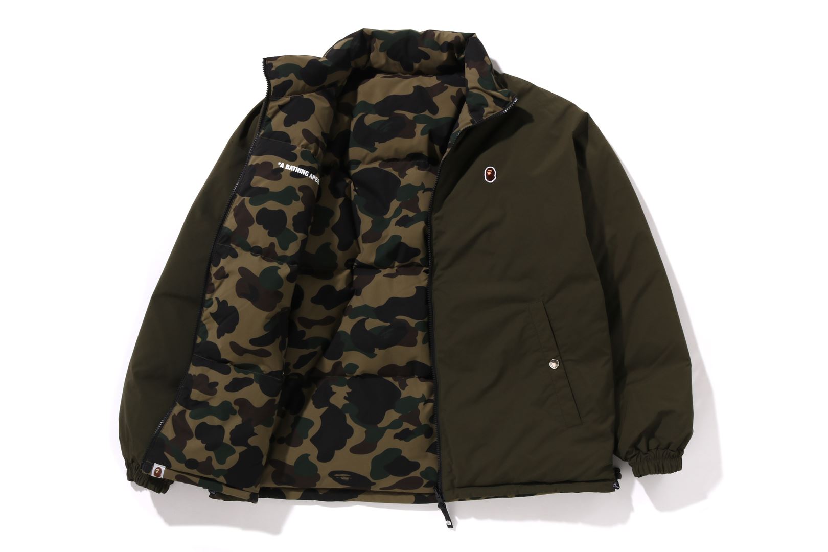 A BATHING APE® 1st Camo Reversible Down Jacket | Bape official