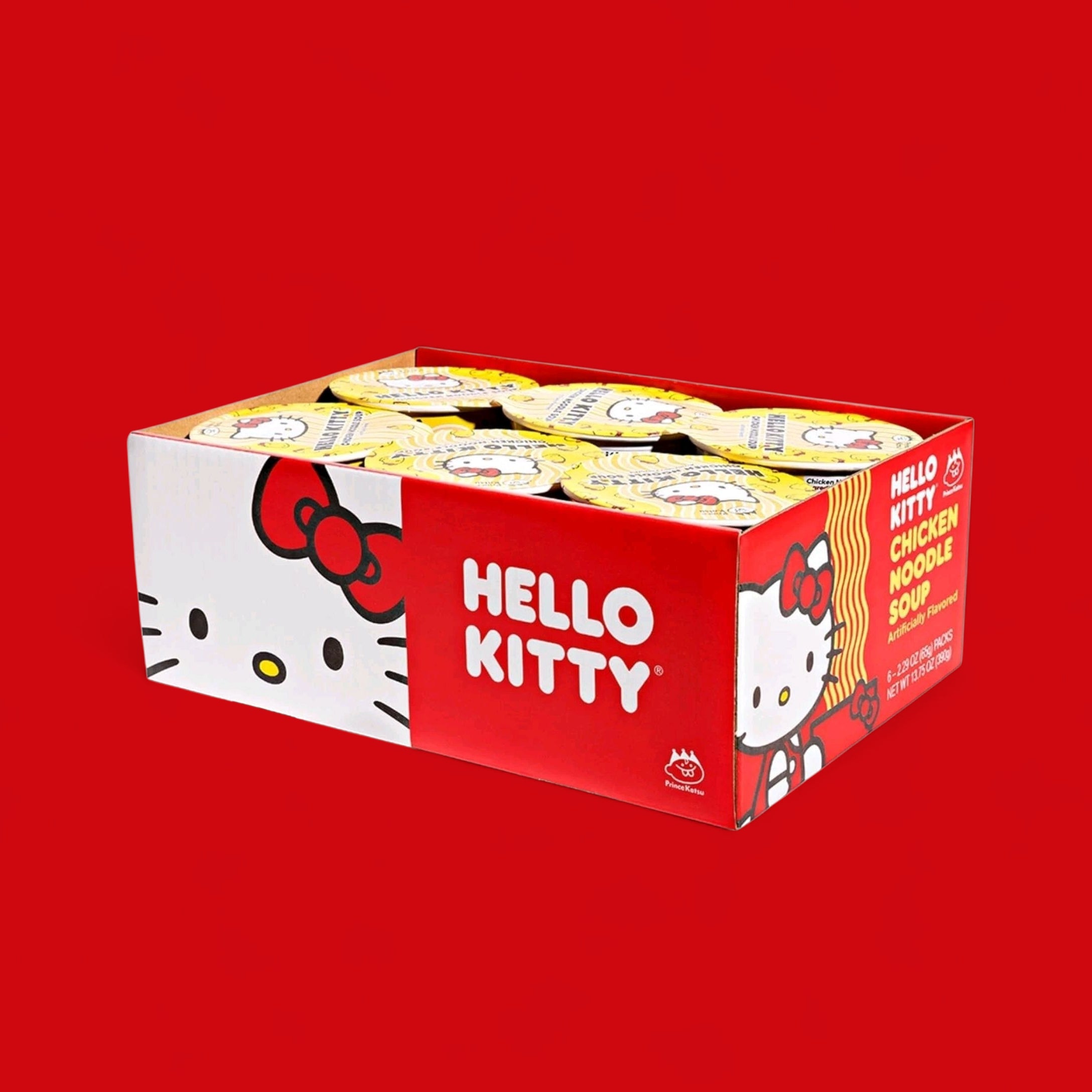 Hello Kitty Instant Chicken Ramen Noodle Soup , 6 Pack Vegan