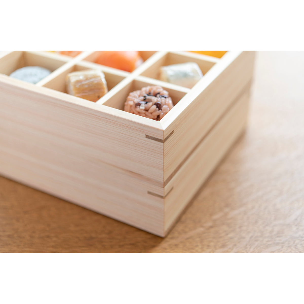 お重 東濃桧の重箱 6寸3段 白木重箱 – 梅沢木材工芸社