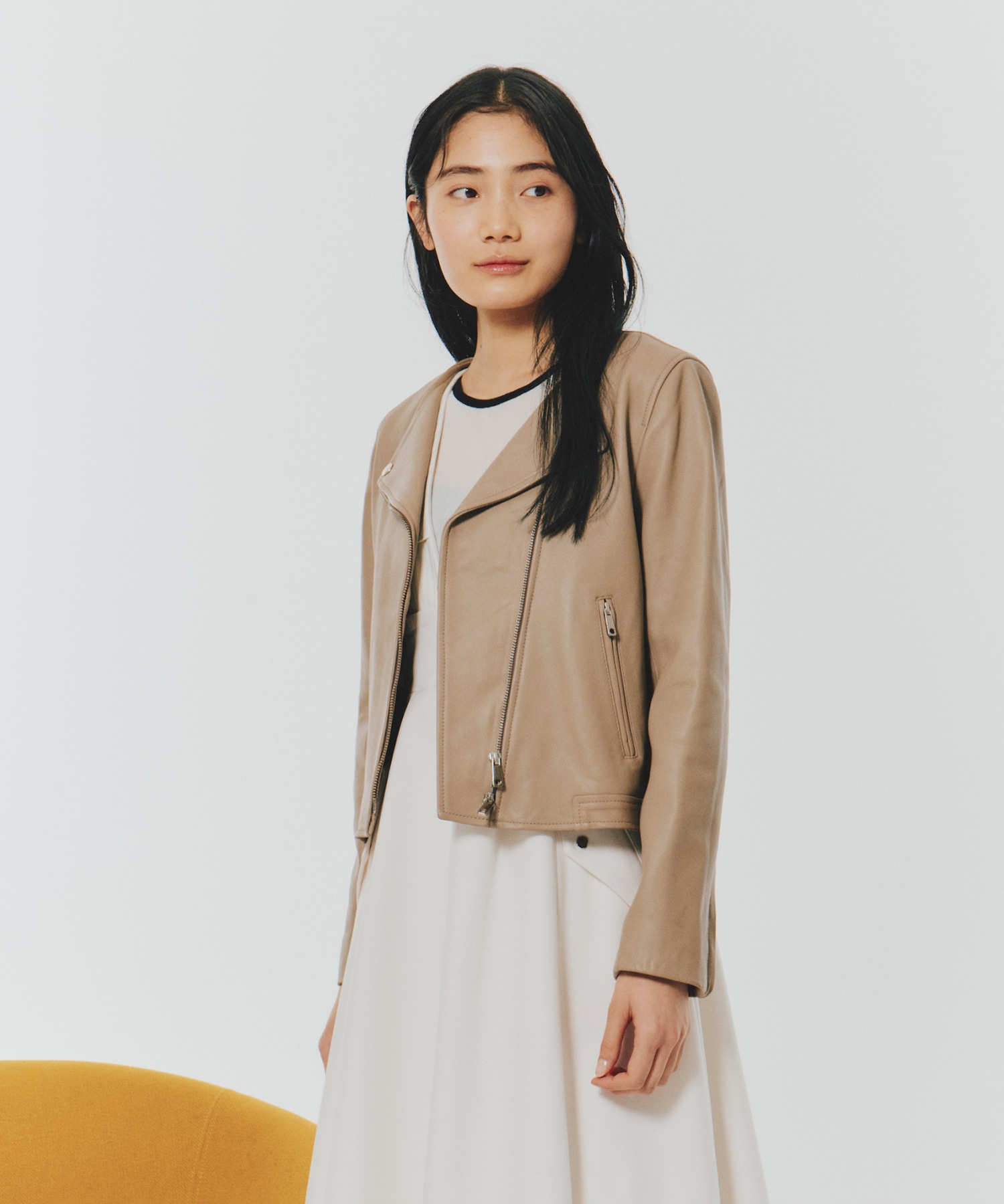 残りわずか〉ラムセミダブルライダース(1 BEIGE): : ウィメンズ