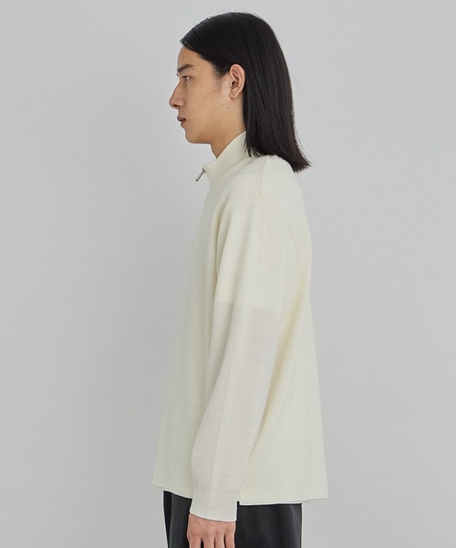 残りわずか｜再入荷なし〉18Gウールミラノリブハーフジップニット(1