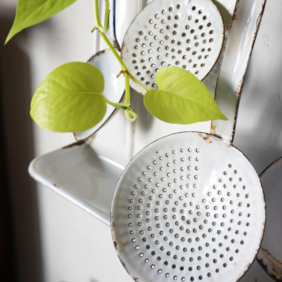 アンティーク ホーローレードルセット＆ラック（uag1165