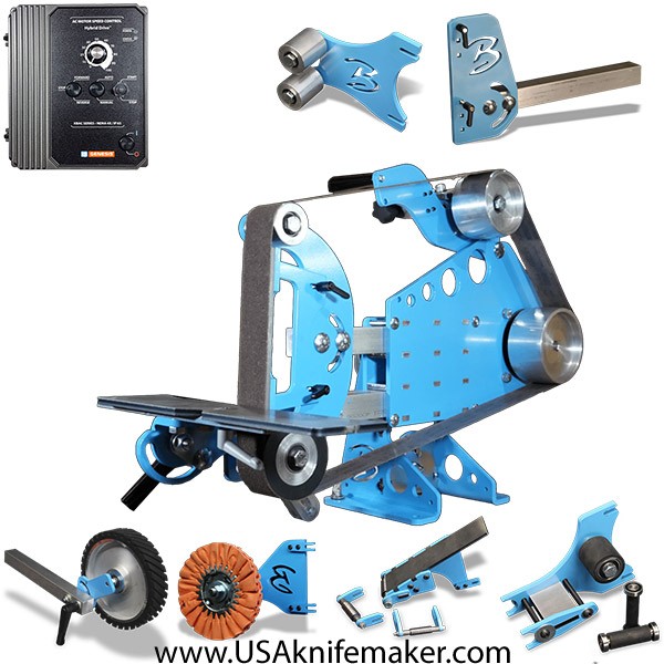 Brodbeck Mega 2x72 Belt Grinder – Complete Package with VFD