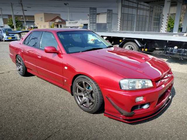 RB25DET＆HKS製GT-RSタービン!ソウルレッド全塗装!純正5速MT!ER34