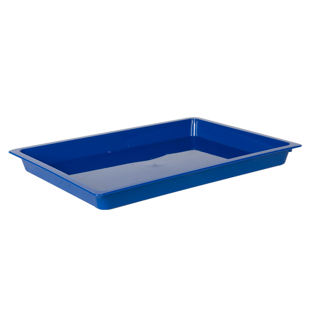 Shallow Blue Polypropylene Tray - 11-1/2