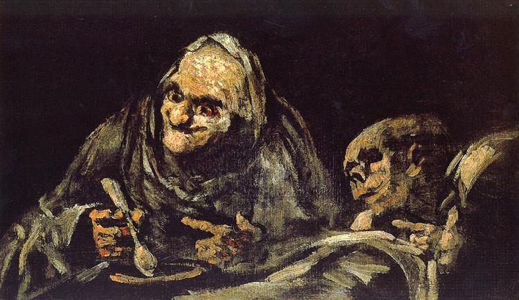 Two Old Ones Eating Soup / The Witchy Brew, 1819 - 1823