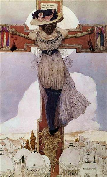 The Fates, 1917 - Gustav Adolf Mossa - WikiArt.org