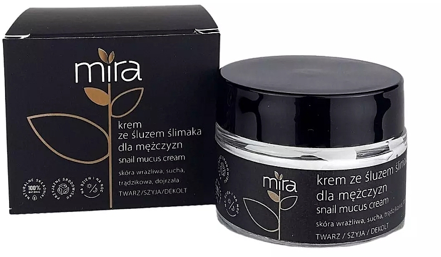 Men's Face Cream with Snail Mucin - Mira | MAKEUP