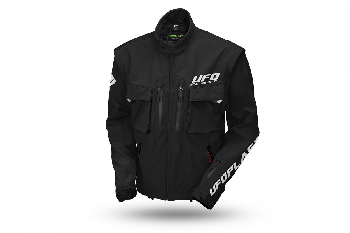 Taiga enduro jacket with protections included black - Ufo Plast