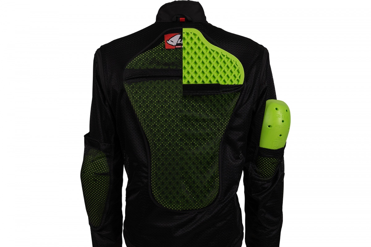 Taiga enduro jacket with protections included neon orange - Ufo