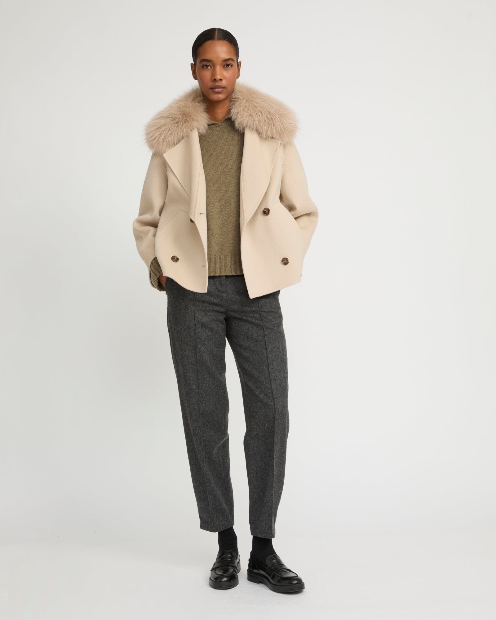 Cashmere wool & fox fur – Yves Salomon US