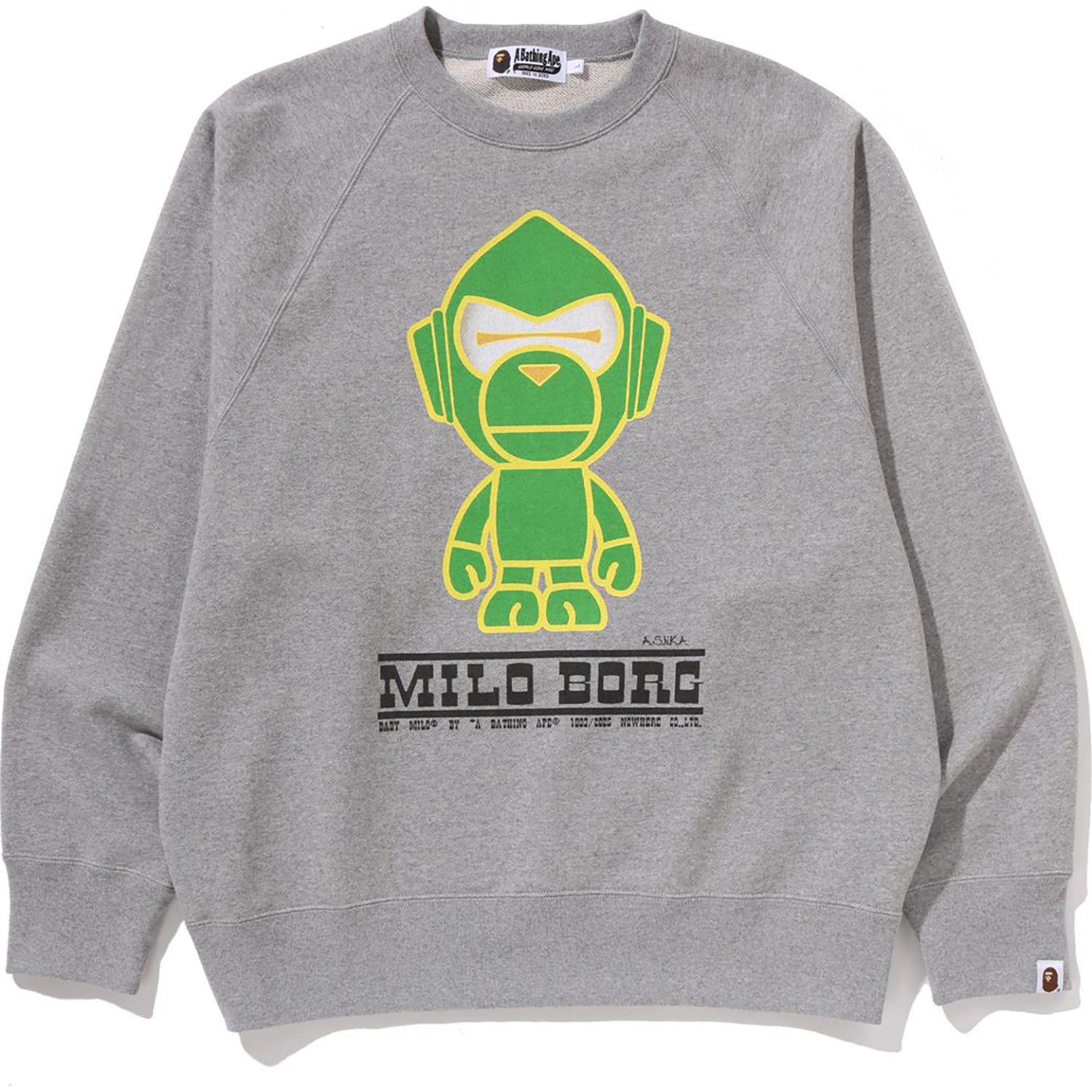 BAPE Mens Milo Borg Relaxed Fit Crewneck Sweatshirt FW 2025 – us