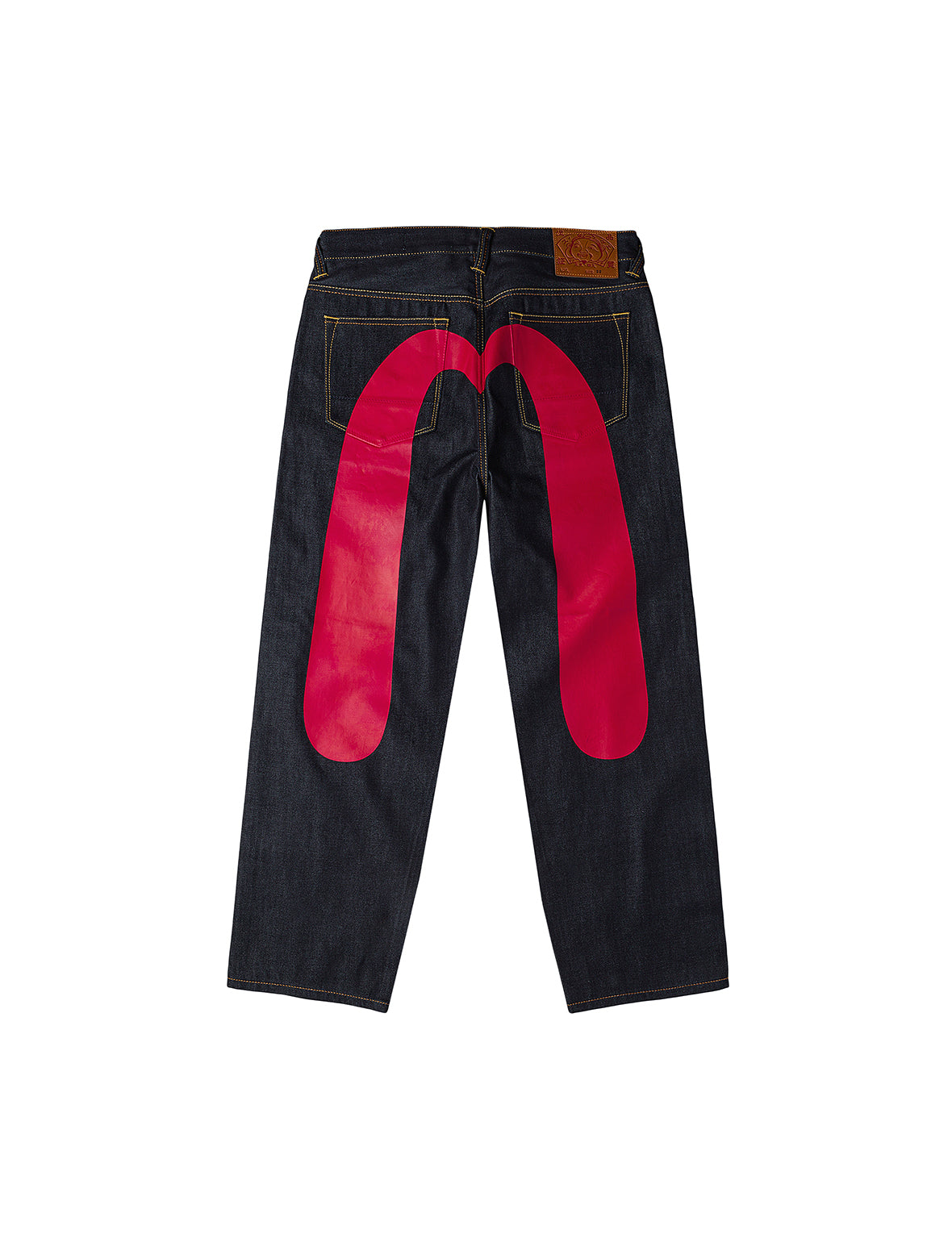 Red Daicock Print Loose Fit Jeans #2038 – EVISU