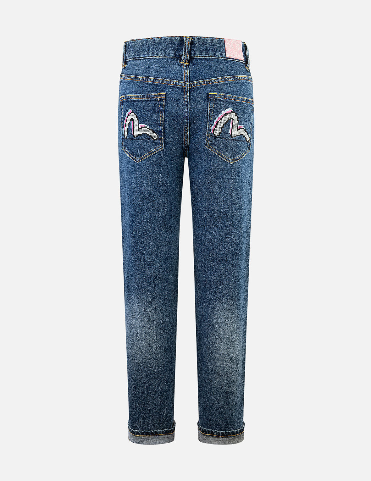 Pixel Seagull Embroidery Relax Jeans – EVISU