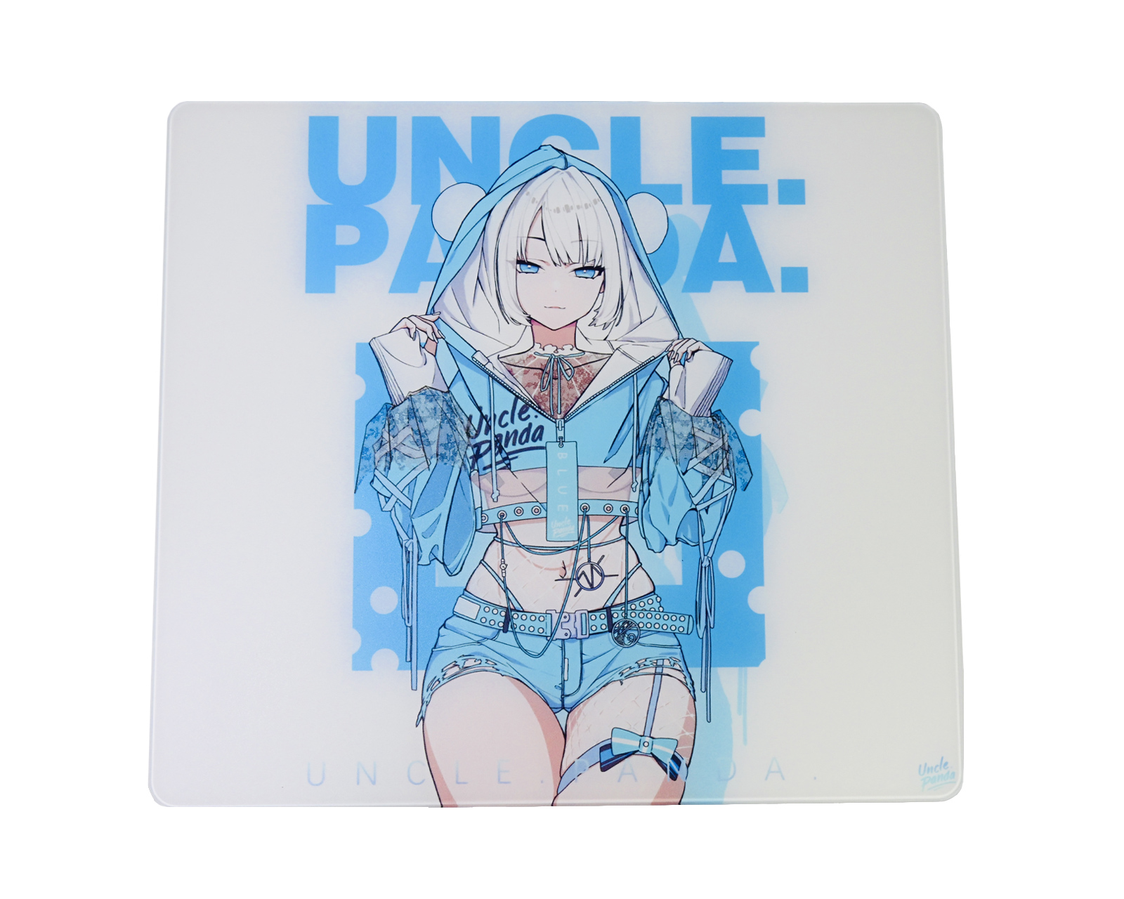 Uncle Panda Blue SP Glass Mousepad - us.MaxGaming.com