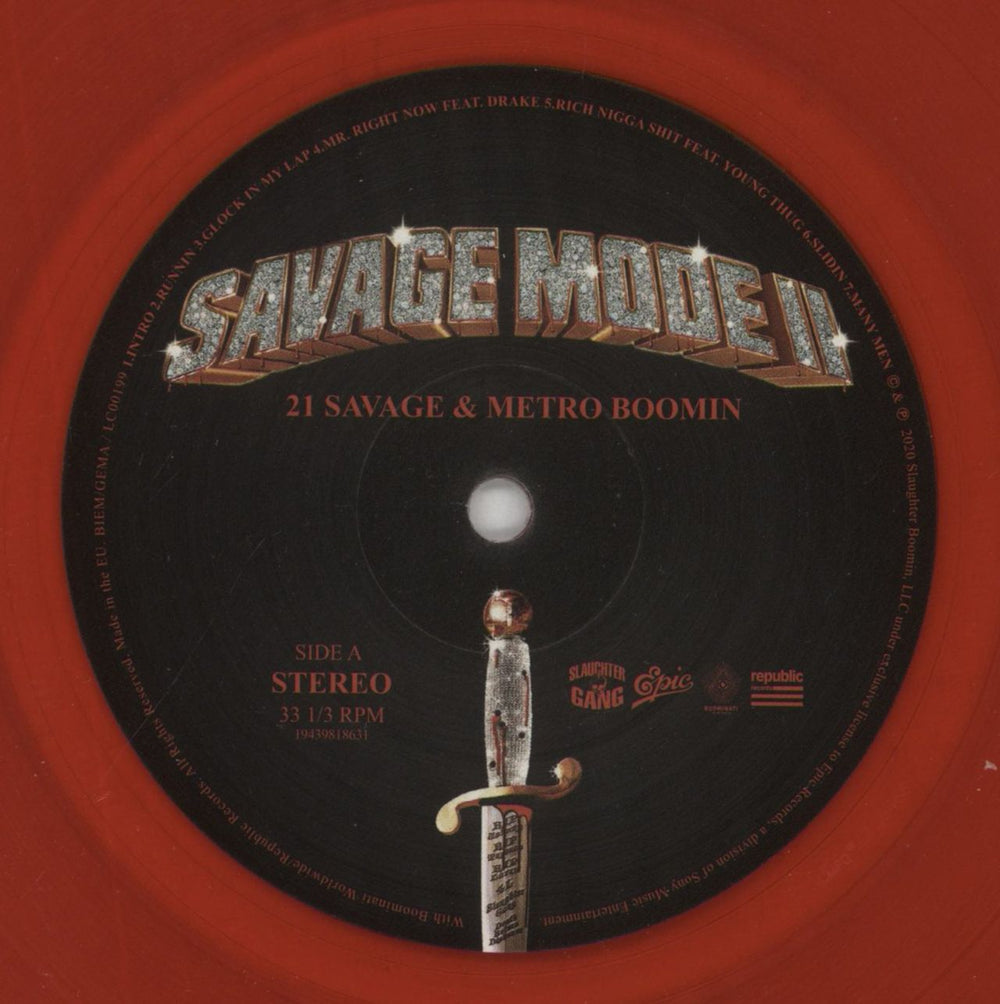 21 Savage Savage Mode II - Red Vinyl US Vinyl LP — RareVinyl.com