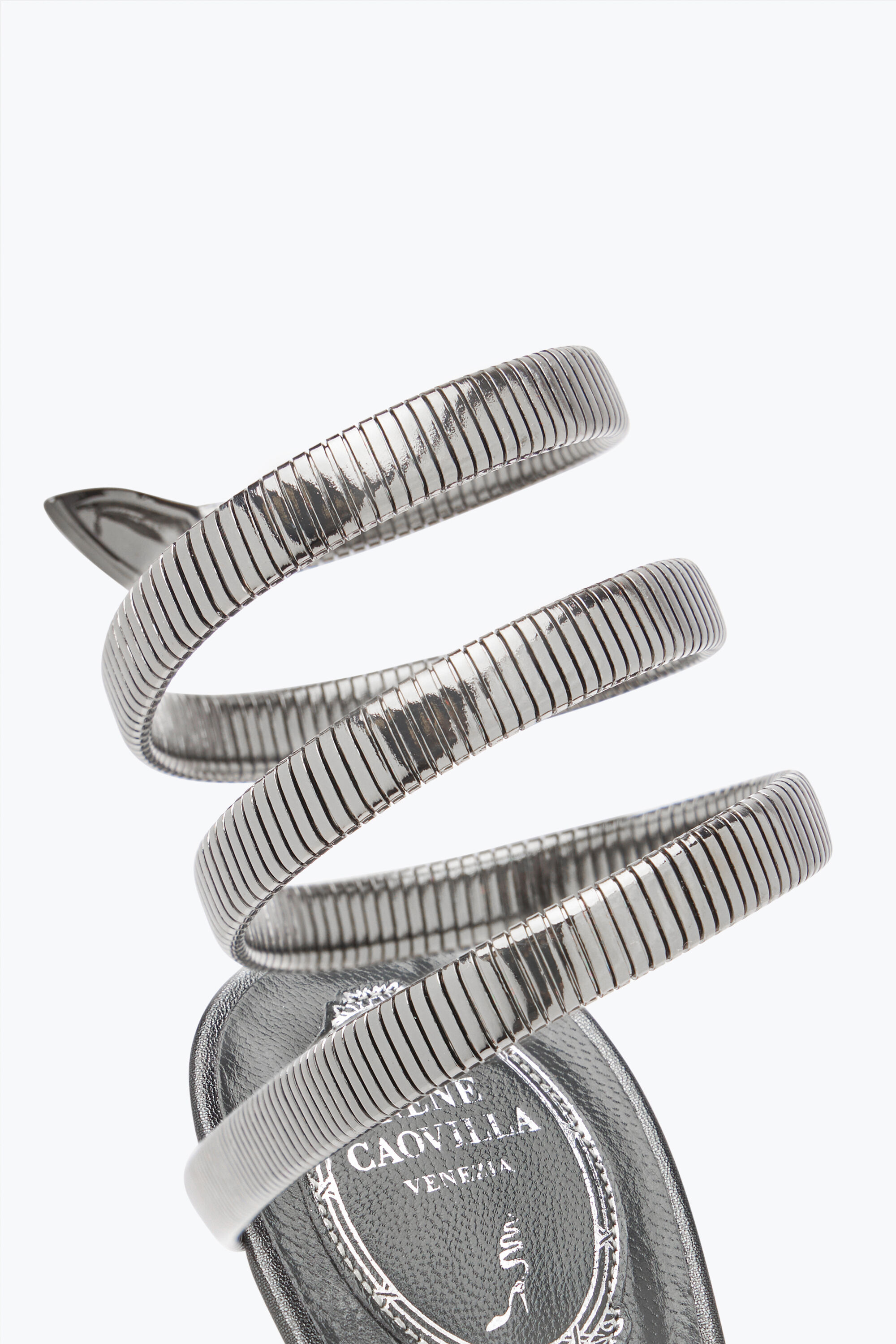 Jeweled JUNIPER GUNMETAL SANDAL 105 | Rene Caovilla®