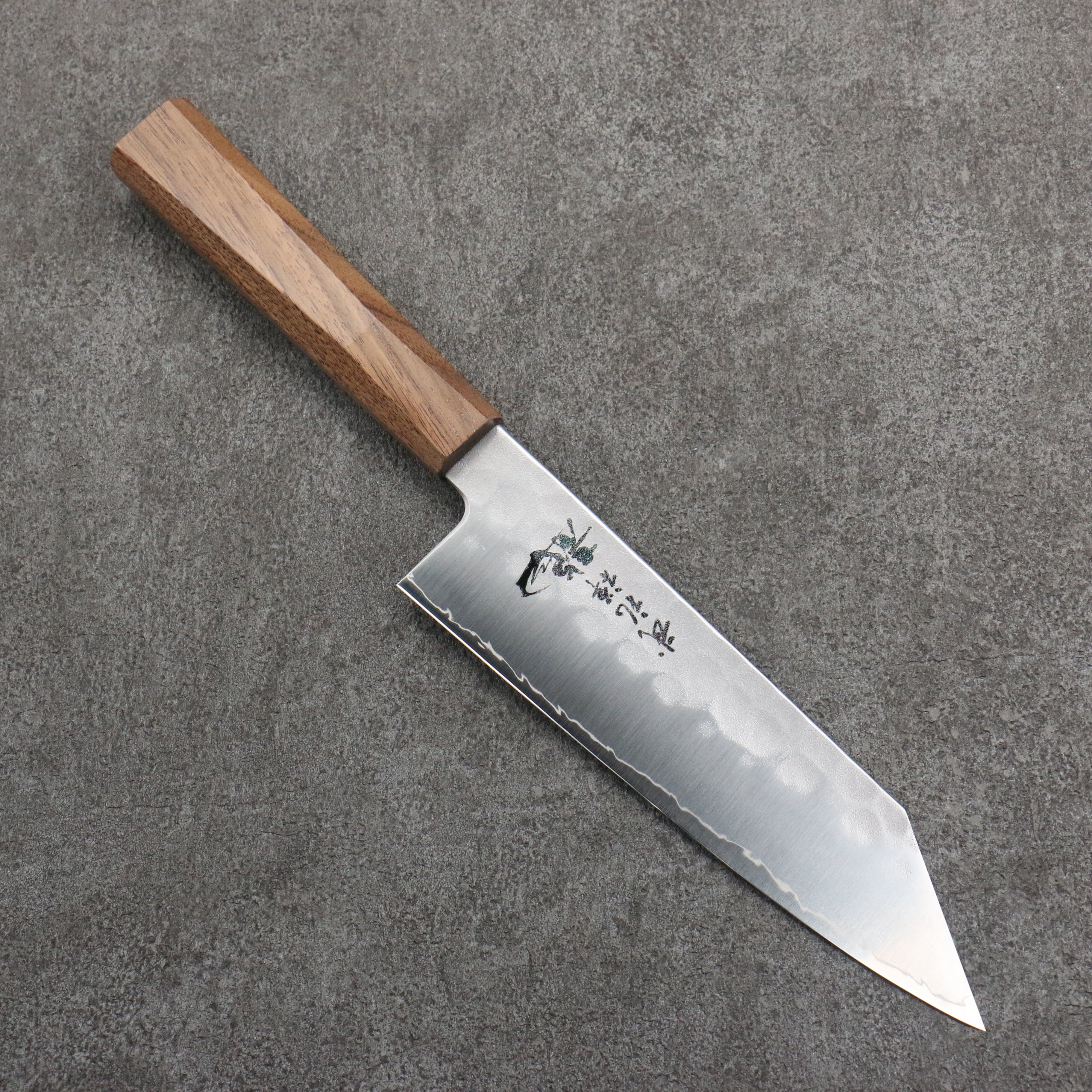 Ryusen Blazen Ryu Wa SG2 Hammered Kiritsuke Santoku 170mm Walnut Handl