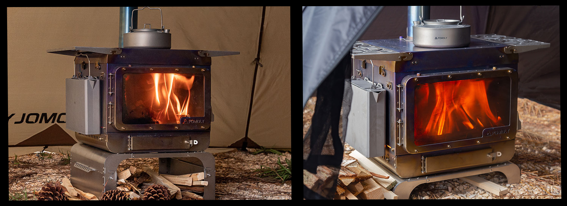 Lumberjack チタンテントストーブ | ポータブル式テント薪ストーブ