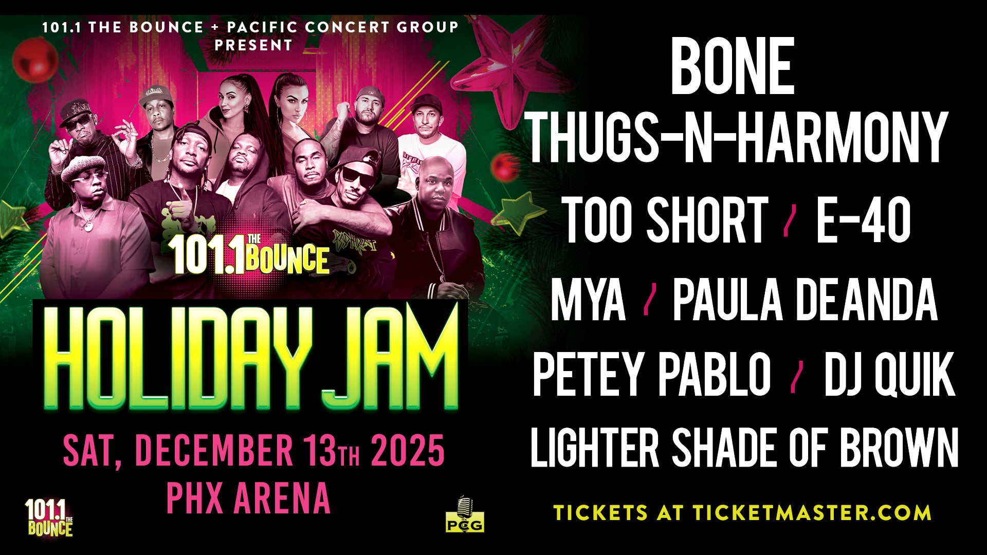 101.1 THE BOUNCE HOLIDAY JAM' STARRING BONE THUGS-N-HARMONY - DEC