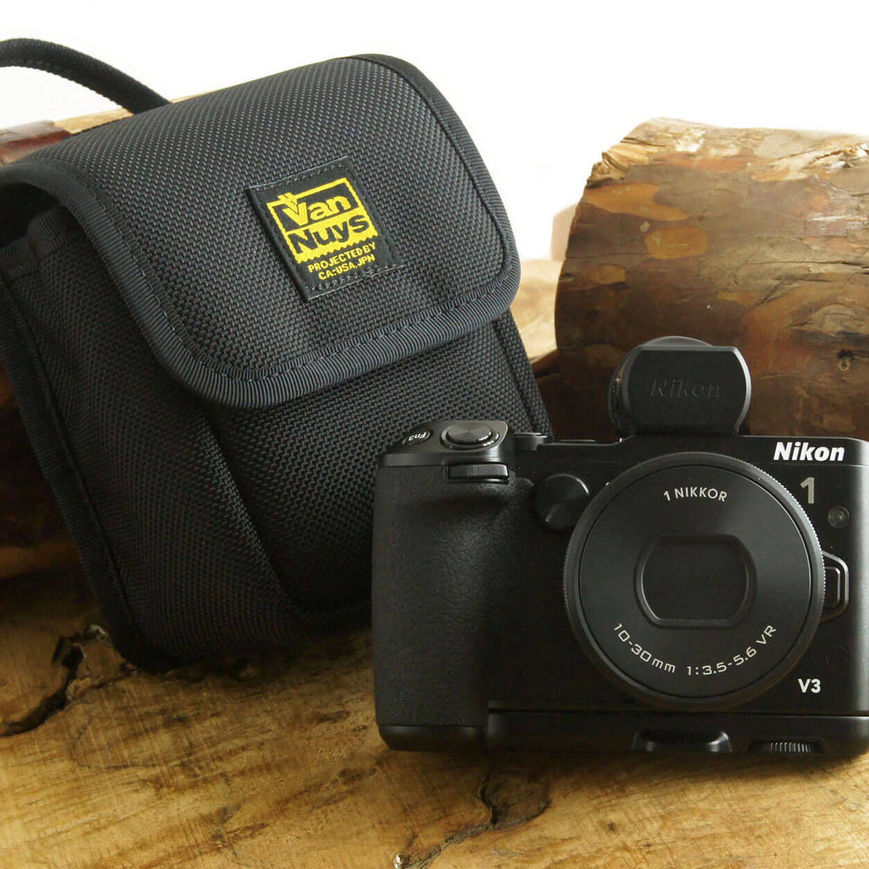 C722：Nikon 1 V3用 縦型キャリングケース／Type-A (帆布のバッグ用