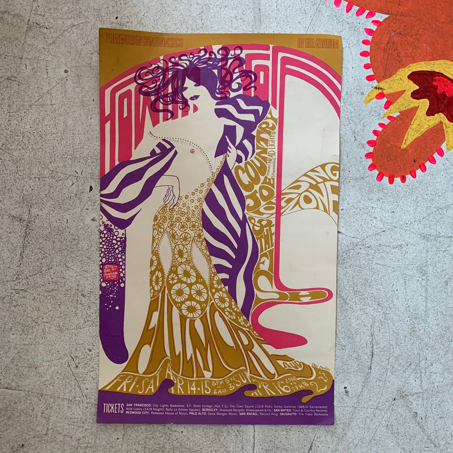 1967 Howlin Wolf Country Joe and the Fish concert poster – VACATION SF