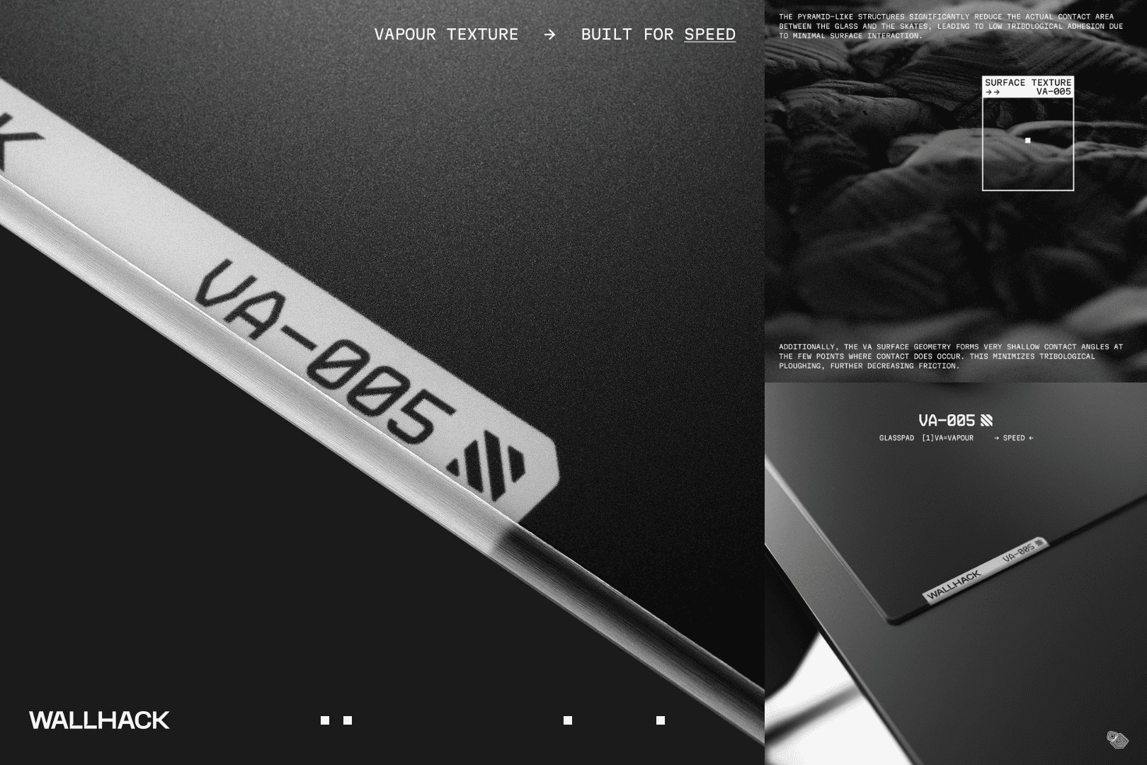 WALLHACK、新型ガラスマウスパッド「VA-005」「CR-005」を発表 ─ 新た