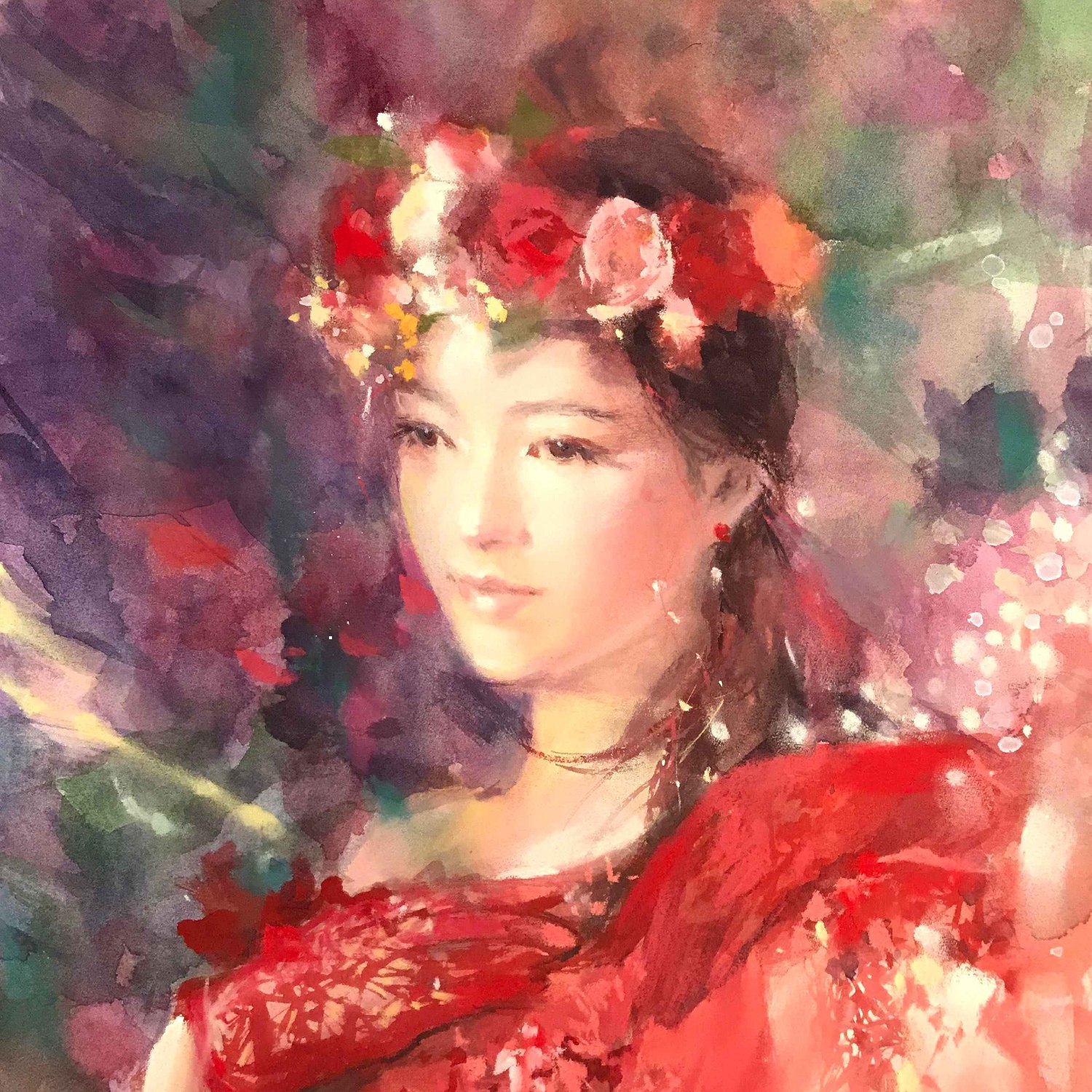 三々サイズソフトパステル水彩画絵画アートインテリア 三々サイズ