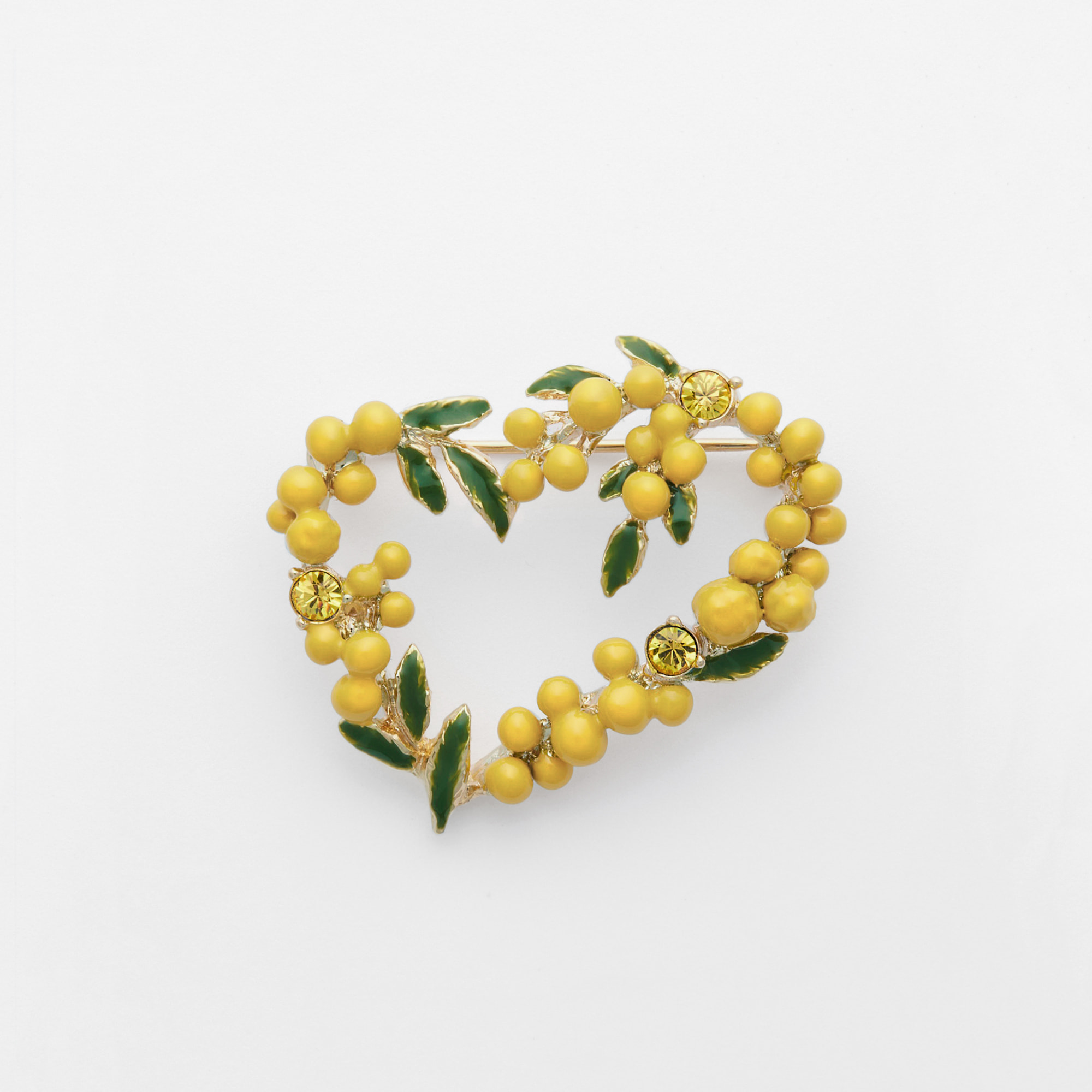 VBRV4226__Y3 ミモザ ハート ブローチ｜ブローチ｜ヴァンドーム