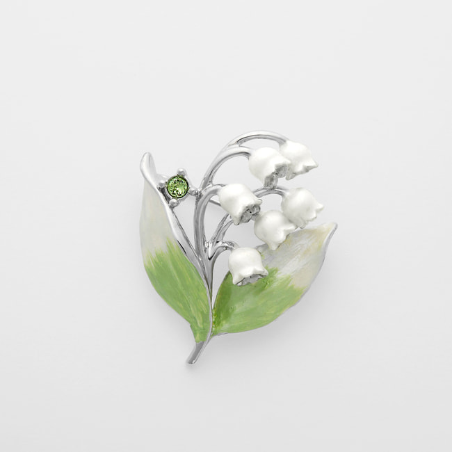 VBRV8033__UW すずらん ブローチ｜ブローチ｜ヴァンドームブティック