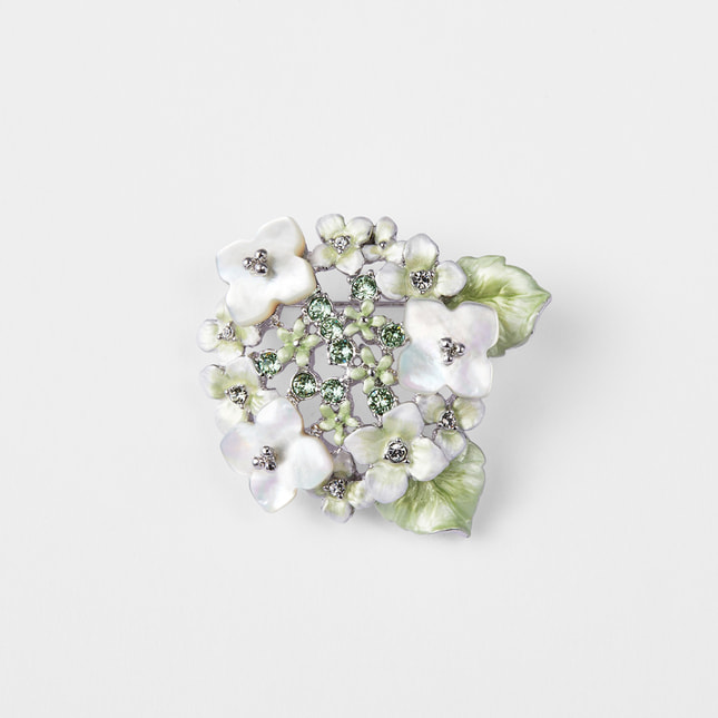 VBRV3164__MP シェル 紫陽花 ブローチ｜ブローチ｜ヴァンドーム