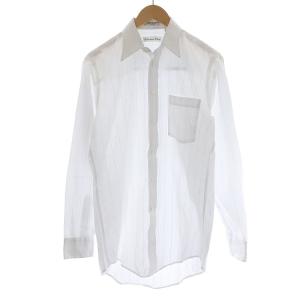 ワイシャツ ドレスシャツ 長袖 蜂刺繍 38 M 白 ホワイト（2023/04/19