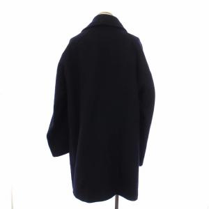 19AW ウールショールカラーコート ロング 3 紺 Q03-04009（2023/12/20