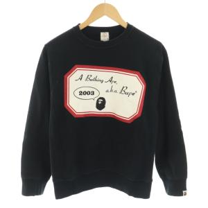 スウェット トレーナー クルーネック 長袖 ヴィンテージプリント 裏