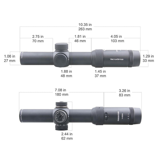 1-5x LPVO | Forester 1-5x24 SFP .22LR Rifle Scope – Vector Optics