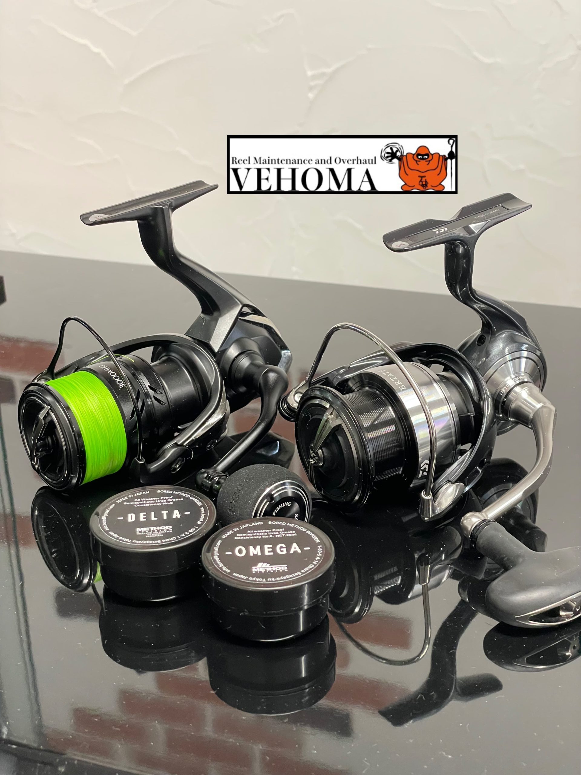 新品リール整備 24セルテート4000CXH 23エクスセンスXR 3000MHG