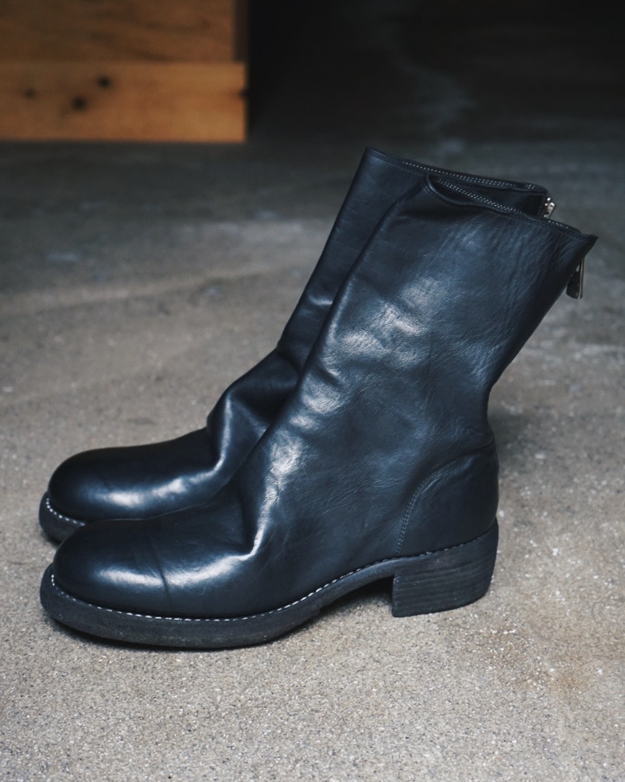 GUIDI(グイディ)】788Z(Back Zip Mid Boots)/ BLACK - VELVET