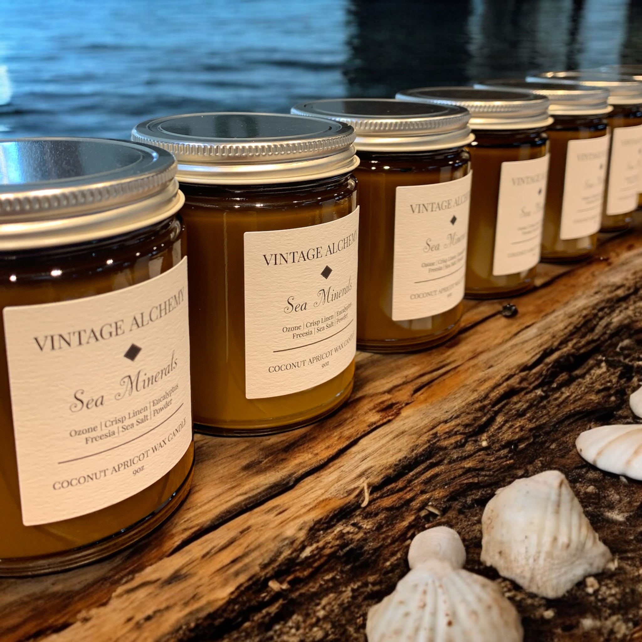 Sea Minerals | 9oz Candle | Coconut Apricot Wax – Vintage Alchemy