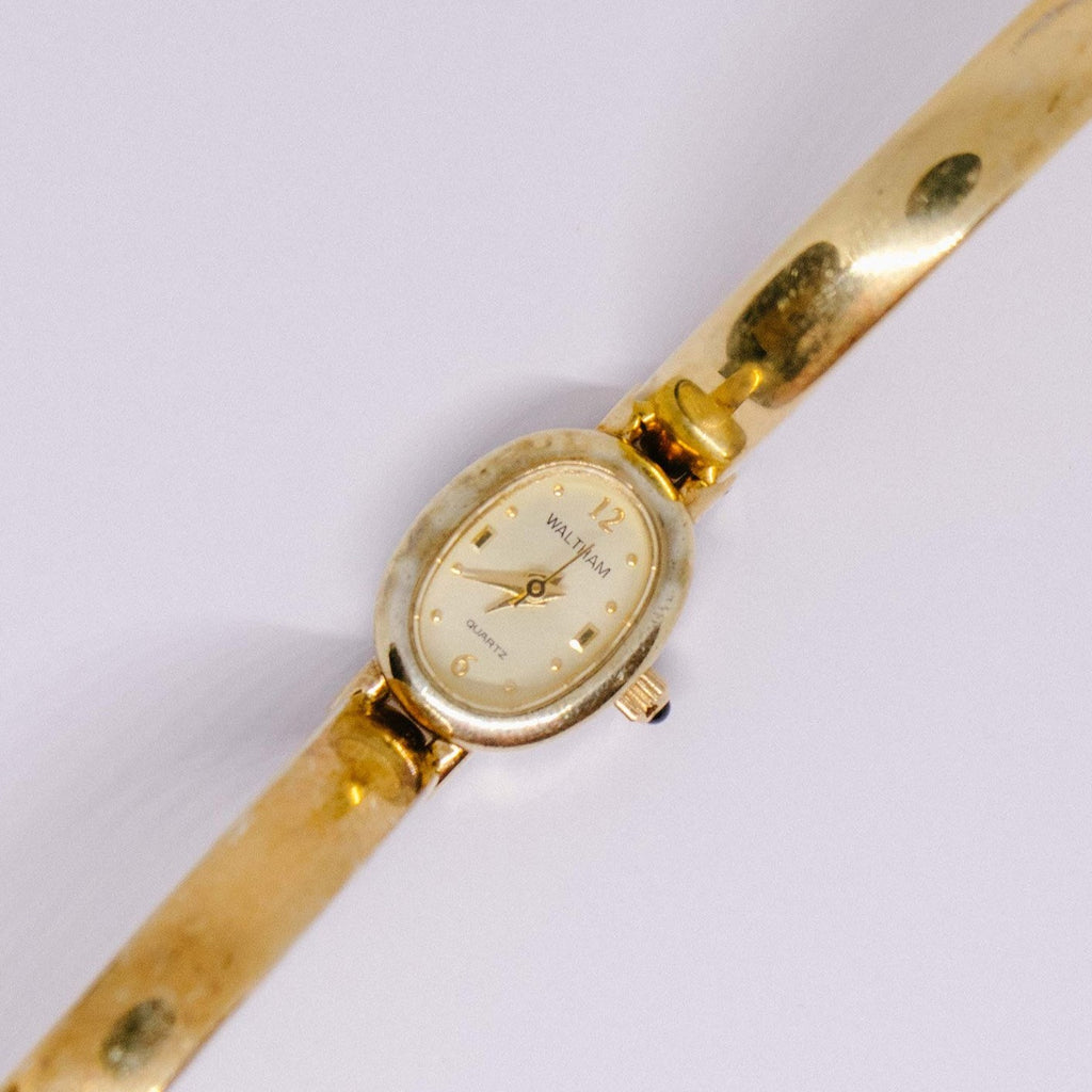 Delicate Ladies Waltham Watch | Luxury Gold-tone Waltham Quartz