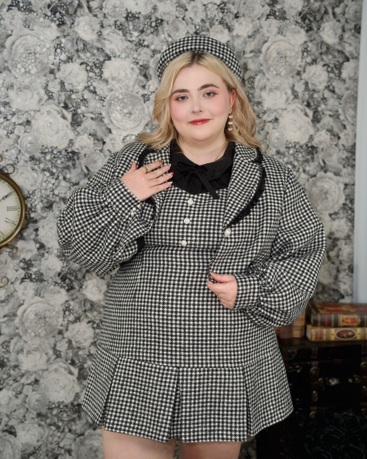 Prep School Idol Black Houndstooth JACKET – Vina of the Valley