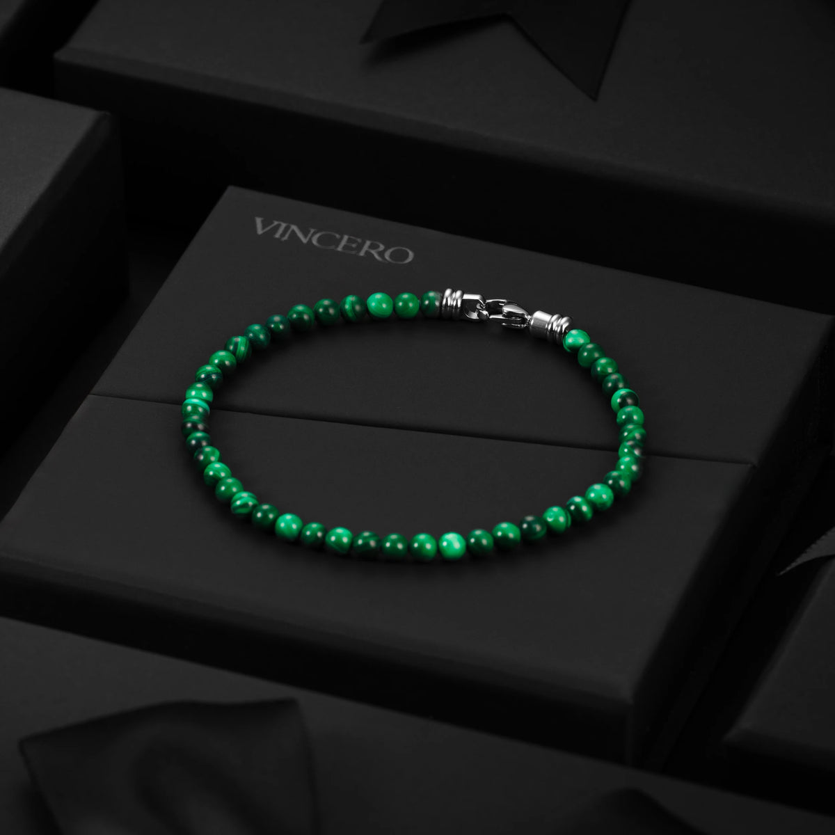 4mm Bead Bracelet - Malachite | Vincero | Vincero Collective